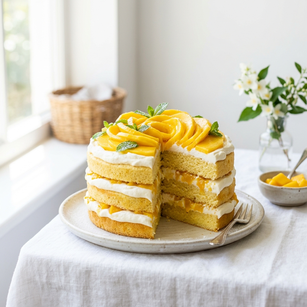 Mango Cloud Gateau
